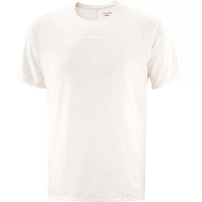 Salomon Sense Aero SS Tee Gfx M LC2700100 Białe 2XL