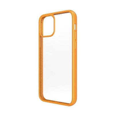 4. Etui PanzerGlass ClearCase na iPhone 12 / 12 Pro - przezroczysto-pomarańczowe