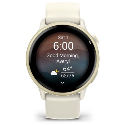 4. Zegarek Garmin Vivoactive 6 42mm Bone/Lunar Gold