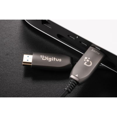 8. Digitus Hybrydowy kabel światłowodowy HDMI AOC, UHD 8K, 100 m