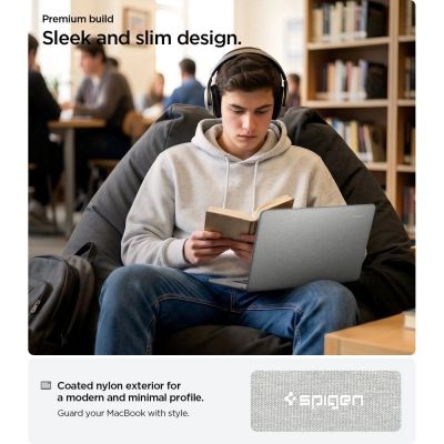 6. Etui Spigen Urban Fit na MacBook Air 13" 2023 / 2024 / 2025 2026 - szare