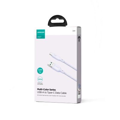 2. Kabel Joyroom Multi-Color Series S-A34 USB-A / USB-C 100W 1m - fioletowy