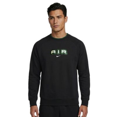 Bluza męska dresowa Nike Air Men's Fleece Crew-Neck Czarna - HM0177-011