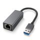 Adapter sieciowy Wozinsky WAU-45A Ethernet karta sieciowa LAN Gigabit RJ45 1000 Mb/s USB-A - szara