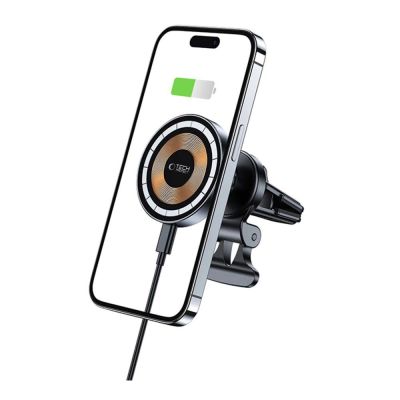 2. Uchwyt Tech-Protect MM15W-V5 samochodowy na telefon z ładowarką indukcyjną MagSafe 15W na kratkę nawiewu - czarny
