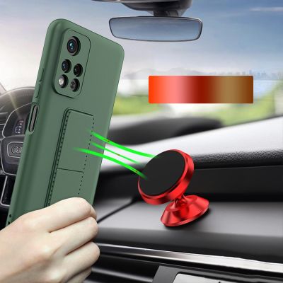 7. Wozinsky Kickstand Case silikonowe etui z podstawką etui Xiaomi Poco M4 Pro 5G granatowe