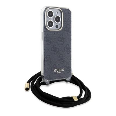 3. Etui Guess Crossbody Cord 4G Print na iPhone 15 Pro Max - czarne