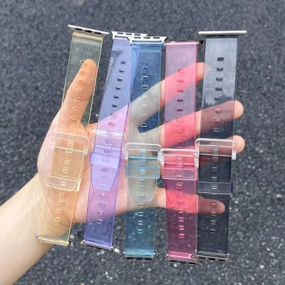 4. Pasek silikonowy bransoleta bransoletka Strap Light do zegarka Apple Watch 38 / 40 mm - żółty