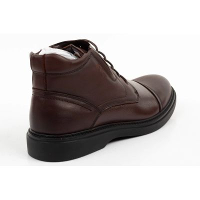 4. Lee Cooper buty męskie eleganckie skórzane brązowe trzewiki ocieplane