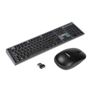 Zestaw klawiatura + mysz IBOX DESKTOP PRO KIT IKMS606W (USB 2.0; (US); kolor czarny; optyczna; 1200 DPI)