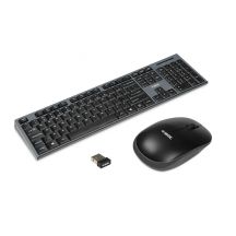 Zestaw klawiatura + mysz IBOX DESKTOP PRO KIT IKMS606W (USB 2.0; (US); kolor czarny; optyczna; 1200 DPI)