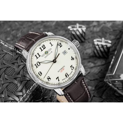 5. Zegarek Męski ZEPPELIN Automatic LZ 127 7656-5 + BOX