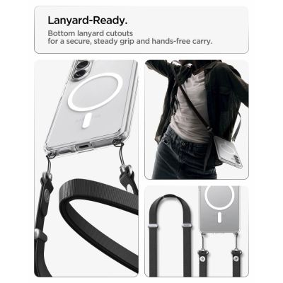 12. Etui Spigen Ultra Hybrid Mag MagSafe na Samsung Galaxy S26+ - przezroczysto-białe