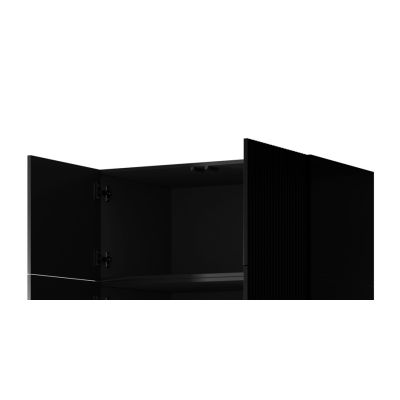 2. Szafa PAFOS 2D NADSTAWKA 90x55,5x45 czarny mat