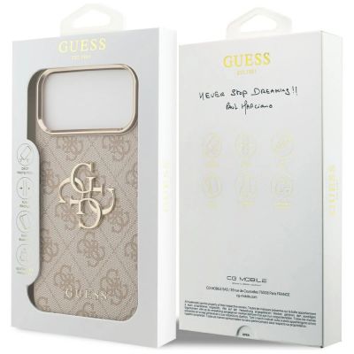 8. Etui Guess 4G Big 4G Classic Logo na iPhone 17 Pro Max - różowo-złote