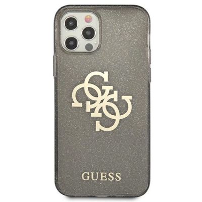 3. Etui Guess Glitter 4G Big Logo na iPhone 12 Pro Max - czarne