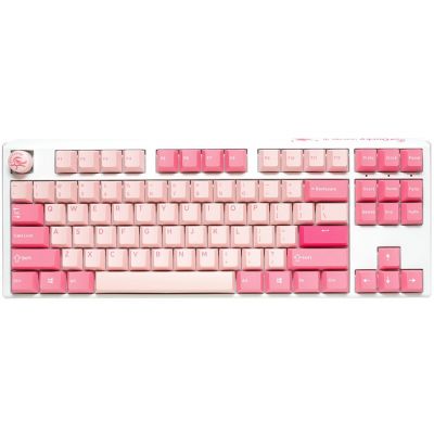 12. Ducky One 3 TKL Gossamer Pink klawiatura Gaming USB US English Różowy, Biały