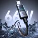 2. Kabel Joyroom S-A16 Pro Prism Series 66W USB-A - USB-C z wyświetlaczem 1,2m - czarny