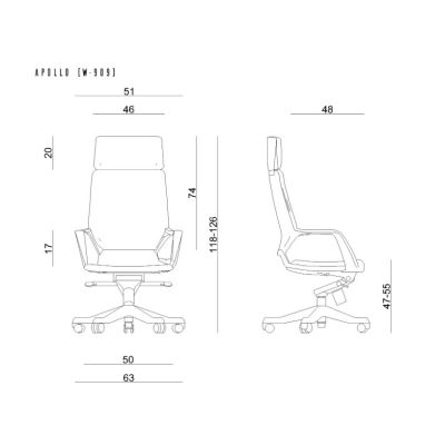 6. Fotel biurowy Apollo BL404 honey/biały
