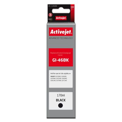 Activejet AC-G46BK Buteleczka z tuszem z atramentem (zamiennik Canon GI-46BK; Supreme; 170 ml; czarny)
