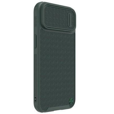 3. Nillkin Textured S Case etui iPhone 14 Plus pancerny pokrowiec z osłoną na aparat zielony