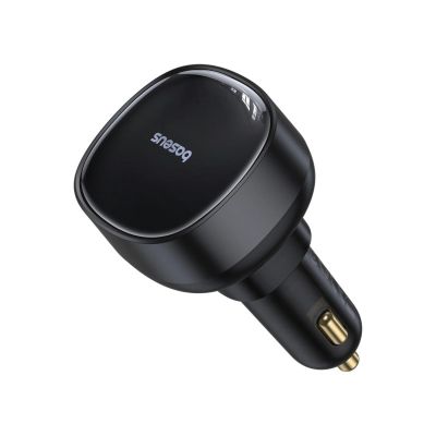 6. Ładowarka samochodowa Baseus Enjoyment Pro 55W USB-A ze zwijanym kablem Lightning - czarna
