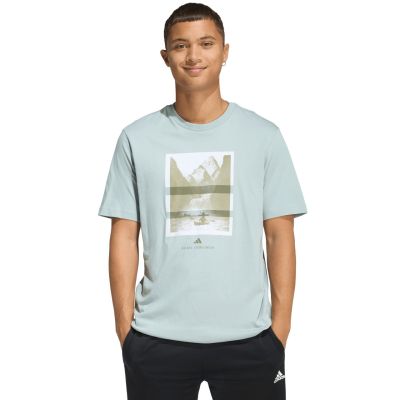 Koszulka męska adidas Outdoor Kayaking Graphic miętowa KG5409