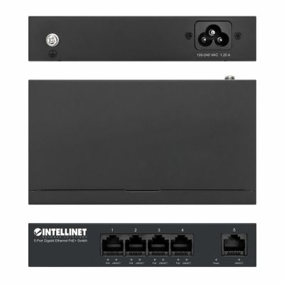 5. Intellinet 561792 przełącznik sieciowy Gigabit Ethernet (10/100/1000) Obsługa PoE Czarny