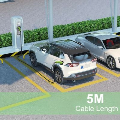 4. Kabel do ładowania pojazdów elektrycznych Qoltec 52472 Czarny Typ 2 5 m