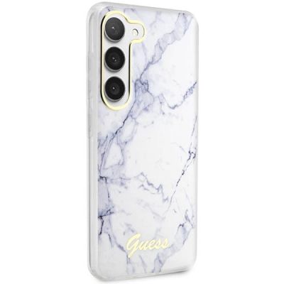 4. Etui Guess Marble Collection na Samsung Galaxy S23+ - białe