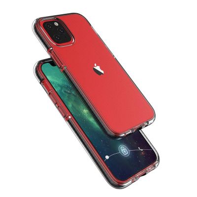 4. Spring Case pokrowiec żelowe etui z kolorową ramką do iPhone 13 Pro jasnoniebieski