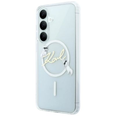 2. Etui Karl Lagerfeld IML Choupettes Karl Script Logo MagSafe na Samsung Galaxy S26 FE - przezroczyste