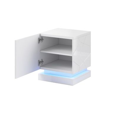 2. Szafka nocna QIU 2szt. 46x41,5xH53 biały połysk/biały połysk