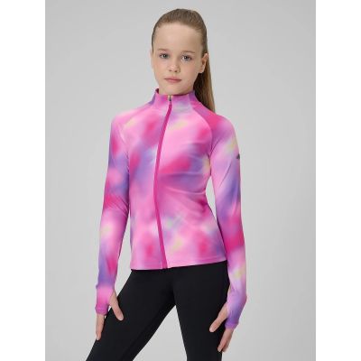 Bluza sportowa slim bez kaptura dziewczęca  4F 4FJRSS26TFSWF0988-90A