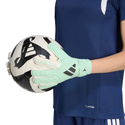 7. Rękawice bramkarskie dla dzieci adidas Copa Club miętowo-białe KE9735