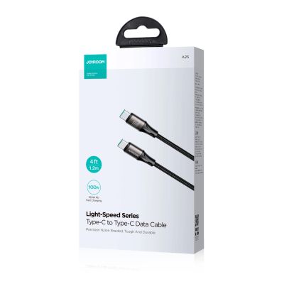 5. Kabel Joyroom Light-Speed Series S-A25 USB-C / USB-C 100W 1.2m - czarny