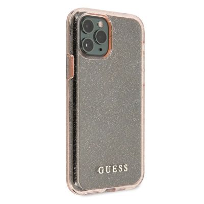 5. Etui Guess Glitter na iPhone 11 Pro Max - różowe
