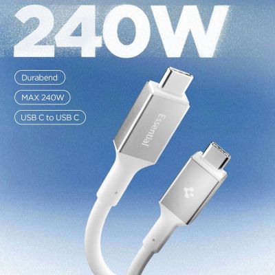 2. Kabel Spigen EB24012CC USB-C 240W 120cm - biały