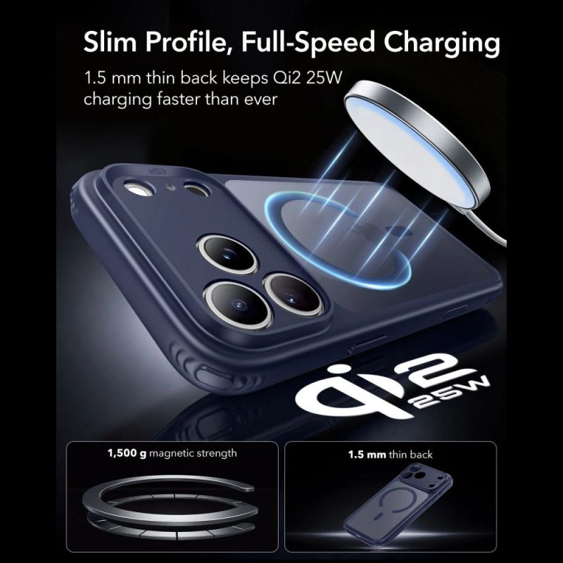 5. Etui ESR Classic Hybrid MagSafe na iPhone 18 Pro / 17 Pro - granatowe matowe