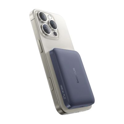 2. Powerbank Baseus EnerFill FM11 10000mAh 22.5W kompatybilny z MagSafe z czarnym kablem Basues Simple USB-C 20V/3A 30cm - ciemnoszary