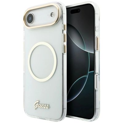 2. Etui Guess IML Script Metal MagSafe na iPhone Air - przezroczyste