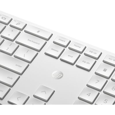 3. Zestaw klawiatura + mysz HP 650 Wireless Keyboard and Mouse Combo bezprzewodowe białe 4R016AA