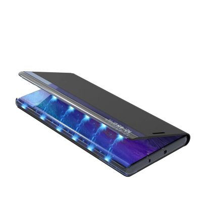 4. New Sleep Case pokrowiec etui z klapką z funkcją podstawki Samsung Galaxy A02s EU różowy