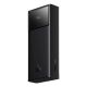 Powerbank Baseus Star-Lord 20000mAh 30W z wyświetlaczem i kablem Baseus Simple USB-A - USB-C 3A 30cm - czarny