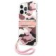 2. Etui Guess Camo Strap Collection na iPhone 13 Pro / iPhone 13 - różowe