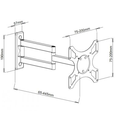 3. TECHLY UCHWYT ŚCIENNY TV LED/LCD 19-37 CALI 25KG O