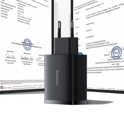 14. Baseus Compact ładowarka sieciowa 3x USB 17W czarny (CCXJ020101)
