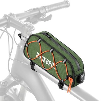 Torba rowerowa Rockbros TL004 ROAD TO SKY 0,7 l na ramę wodoodporna - zielona