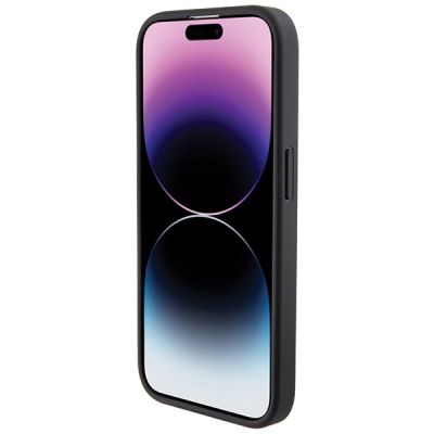 6. Etui BMW Grip Stand Smooth & Perforated na iPhone 15 Pro - czarne