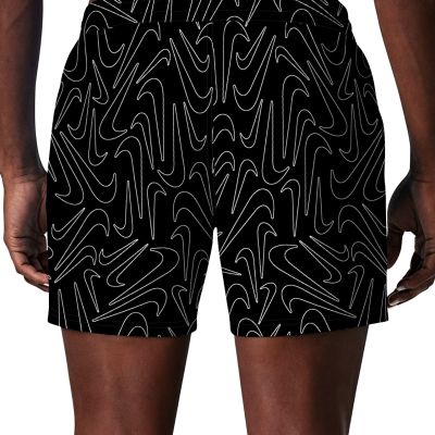 2. Spodenki kąpielowe Nike Breaker Tossed Swoos 5" Volley czarne NESSG572 001